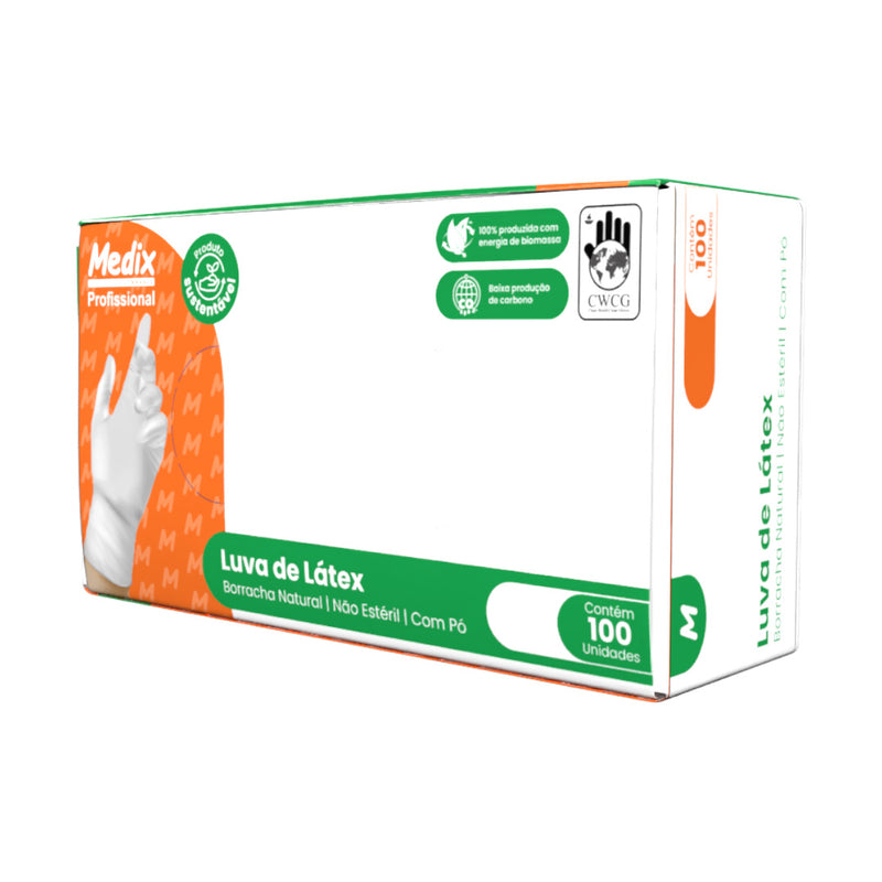 Kit 10 Caixas De Luva Látex Com Pó Medix Brasil Profissional - 1000 un. (500 pares)