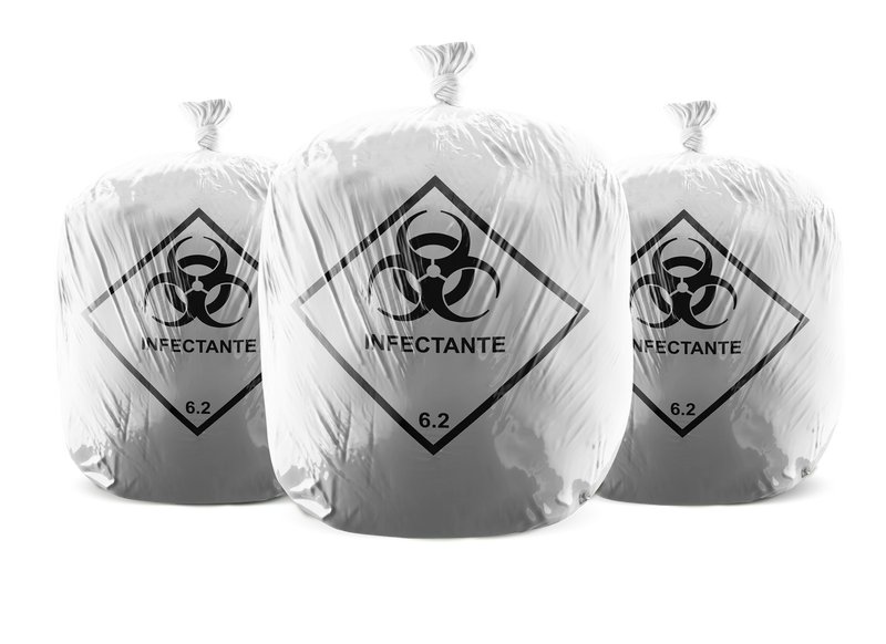 Sacos para lixo| Resíduos infectantes ABNT - Pacote c/ 100 un.